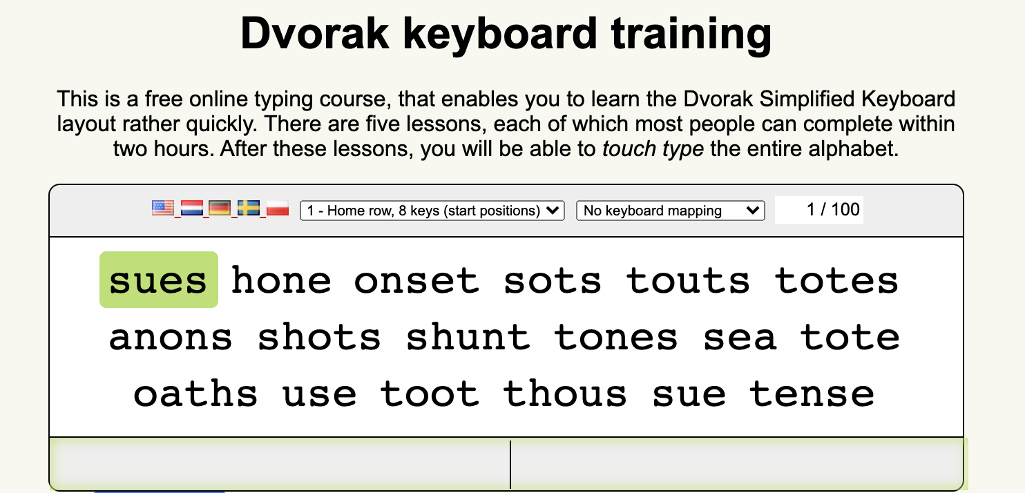 Learn DVORAK screenshot