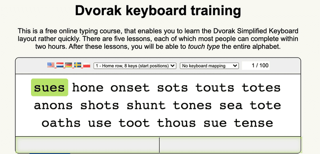 Learn DVORAK screenshot